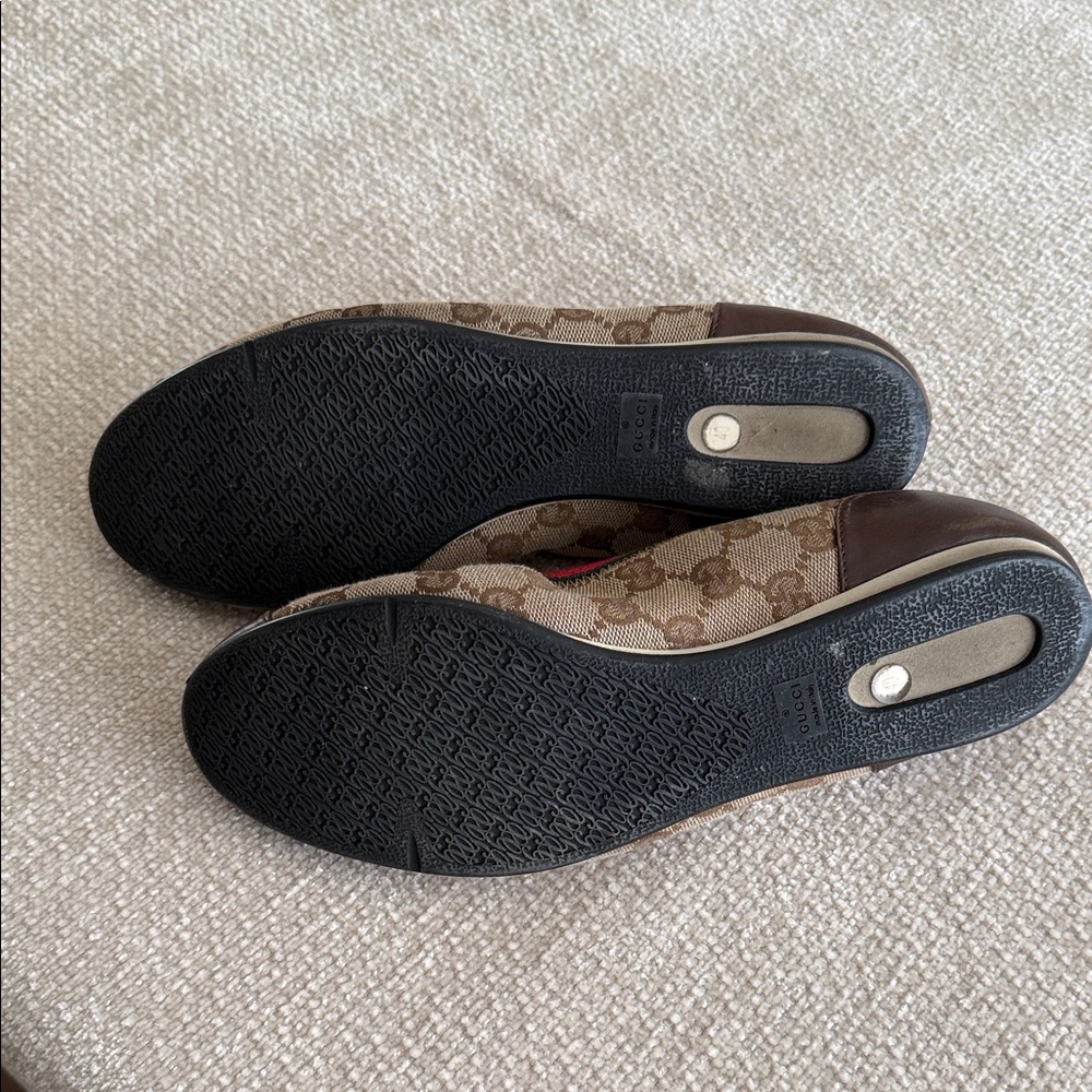 Gucci Brown and Tan Women's Loafers - Picture 4 of 5
